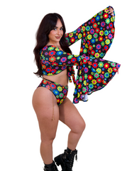 Daisy Darling Boo Flared Sleeve Top