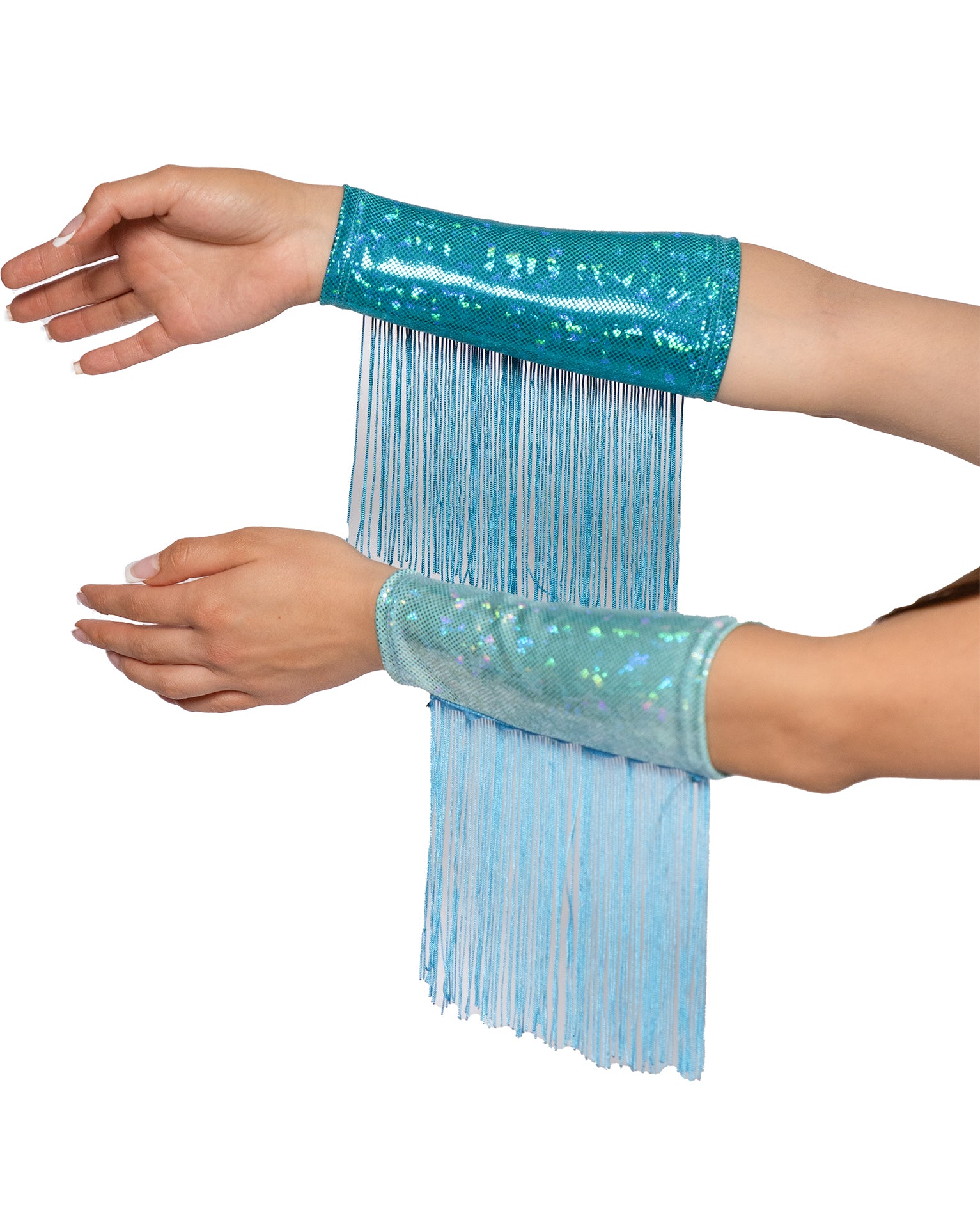 Frozen Boo Sleeves | Fringe Turquoise & Mint Blue Ravewear – FestyBoo ...
