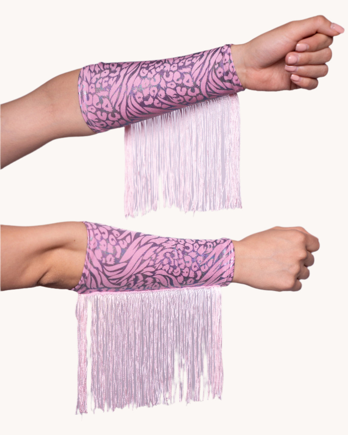 Wildly Pink Boo Fringe Arm Sleeves
