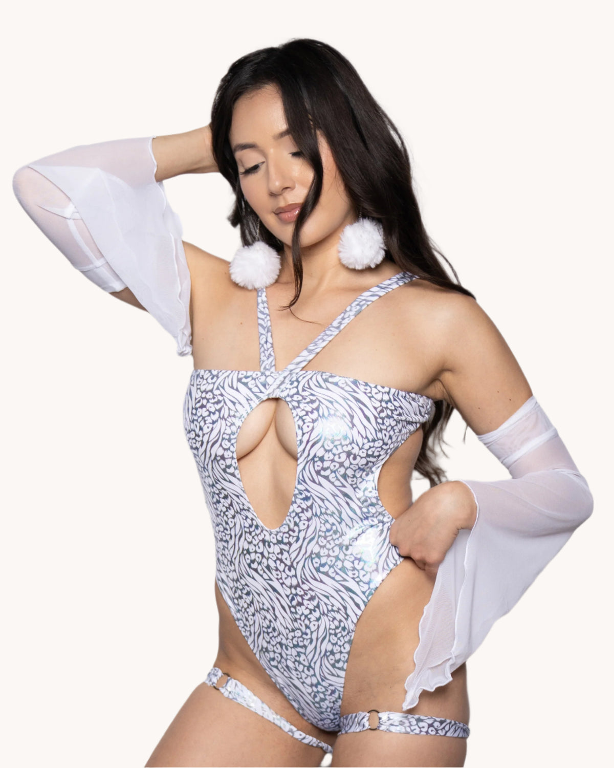 White Mesh Fairy Bell Sleeves