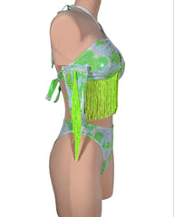 MEDIUM Neon Green Cowgirl Set