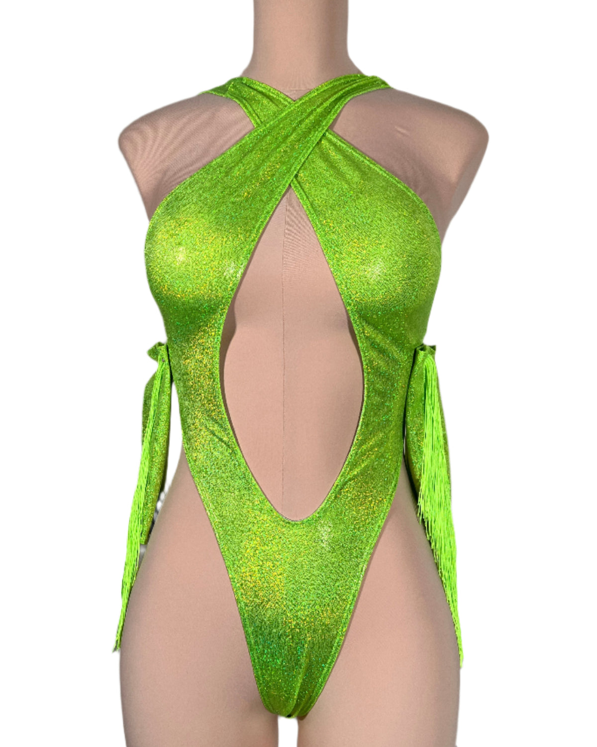 MEDIUM Celosia Lime Boo Bodysuit