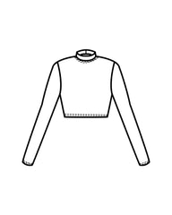 Cropped Turtle Neck Long Sleeve